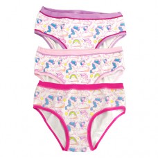 PACK 6 SLIP BIMBA STAMPA UNICORNI INTIMY GIRL IN COTONE COLORI ASSORTITI B407