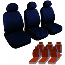 Coprisedili 6 posti Fiat Multipla in cotone trapuntato blu