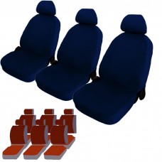 Coprisedili 6 posti Fiat Multipla in cotone blu